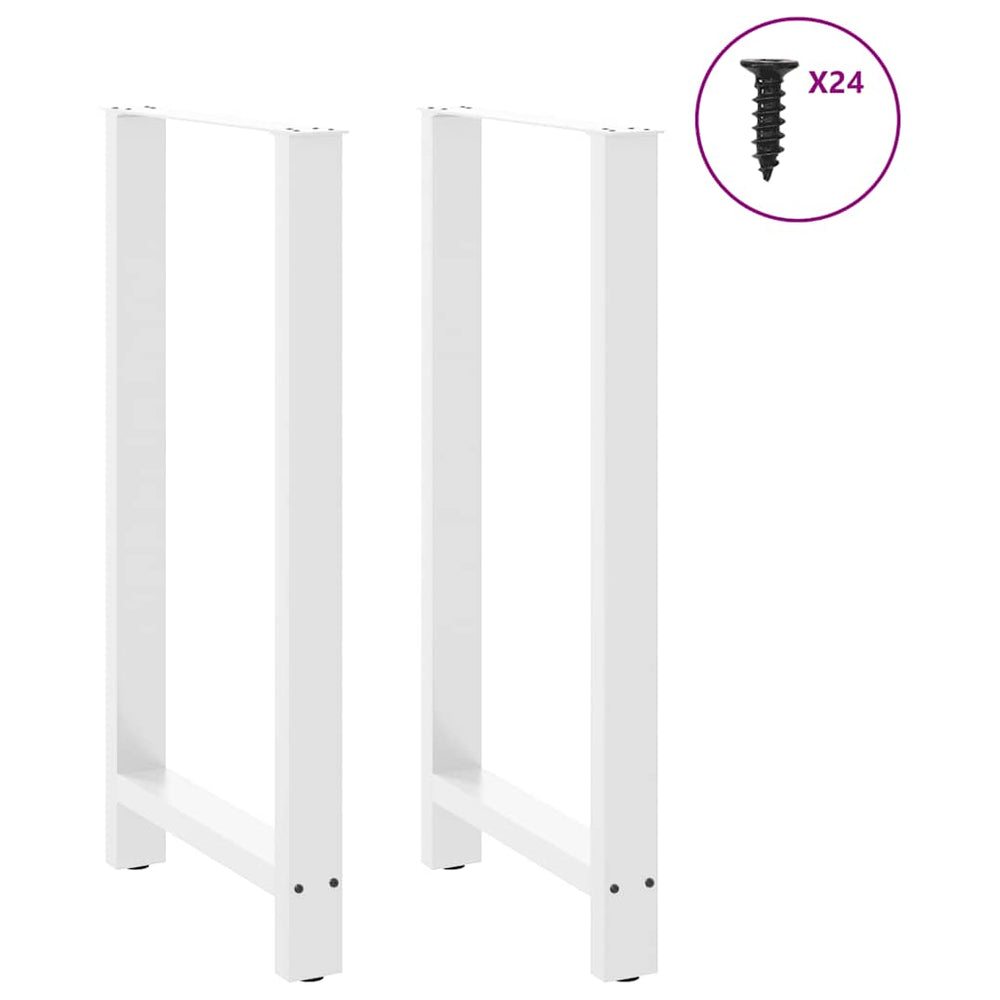 Bar table legs, white, 2 pcs., 60x(110-111) cm, steel