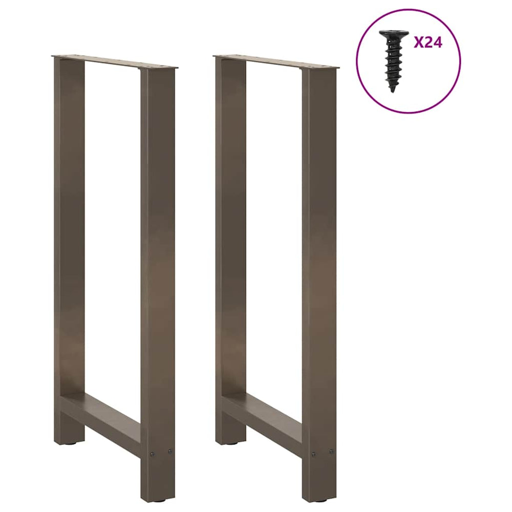 Bar table legs, 2 pcs., 60x(110-111) cm, natural steel