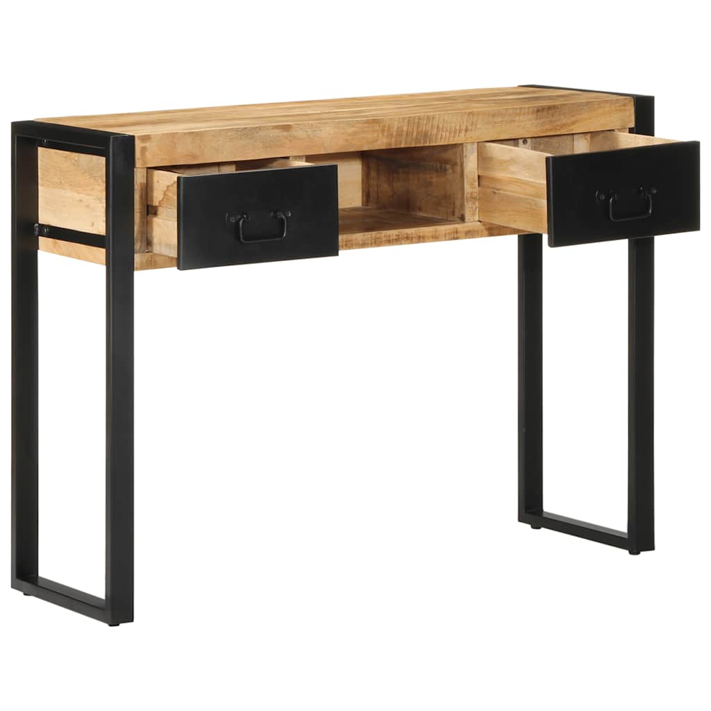 konsolinis stalas 100x35x75 cm Tvirtas neapdorotas medis Mango