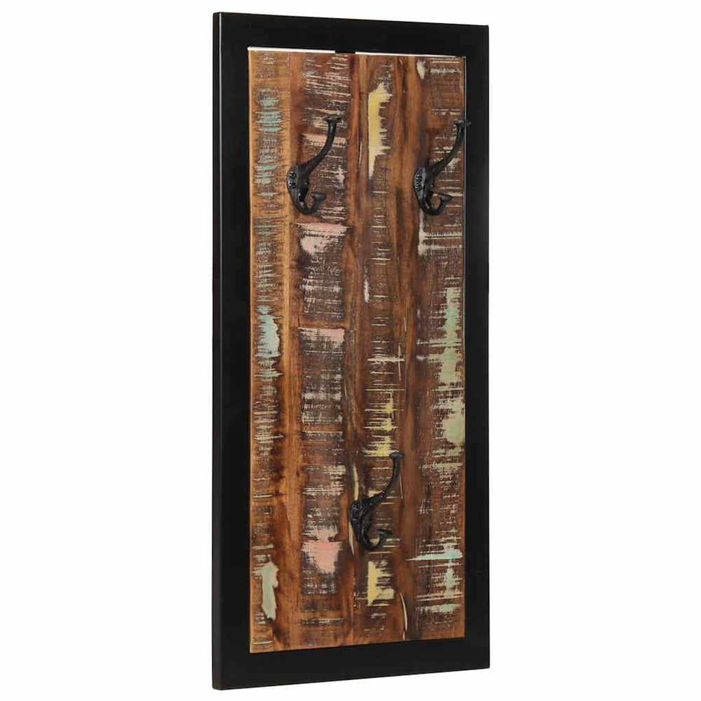 Multi-coloured Coat Rack 40x2x80 cm Solid Reclaimed Wood