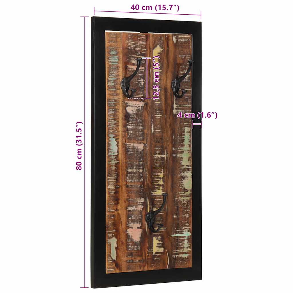 Daugiaspalvė paltų kabykla 40x2x80 cm Regeneruota medžio masyva