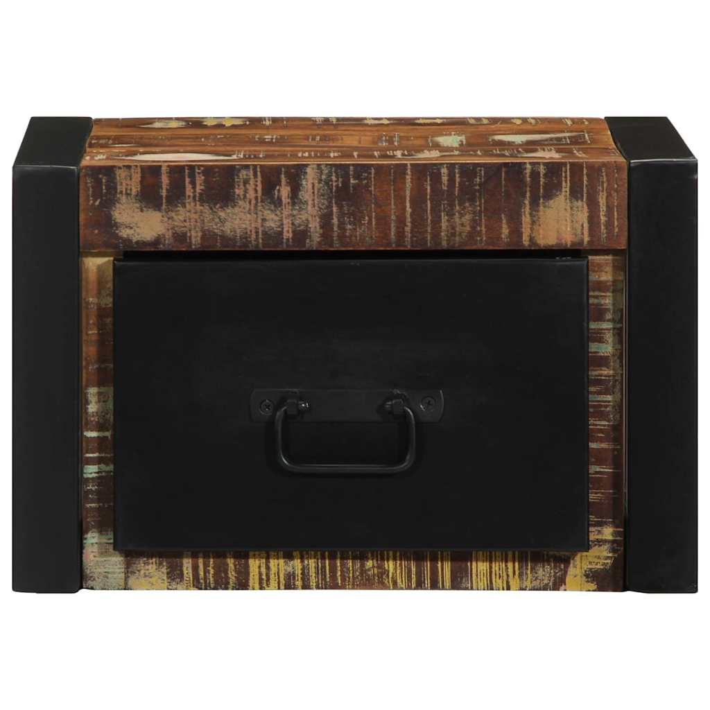 Daudzkrāsains naktsgaldiņš 40x35x25cm no pārstrādāta masīvkoka