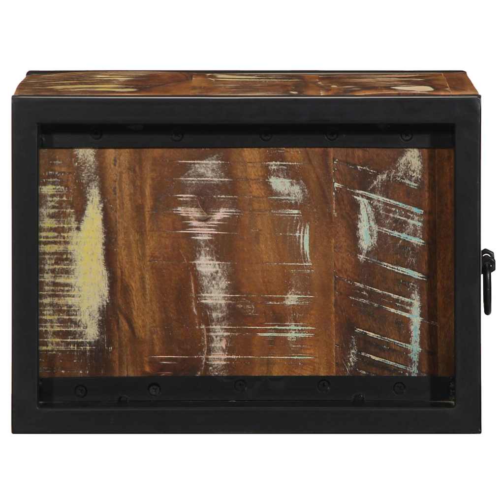 Daudzkrāsains naktsgaldiņš 40x35x25cm no pārstrādāta masīvkoka
