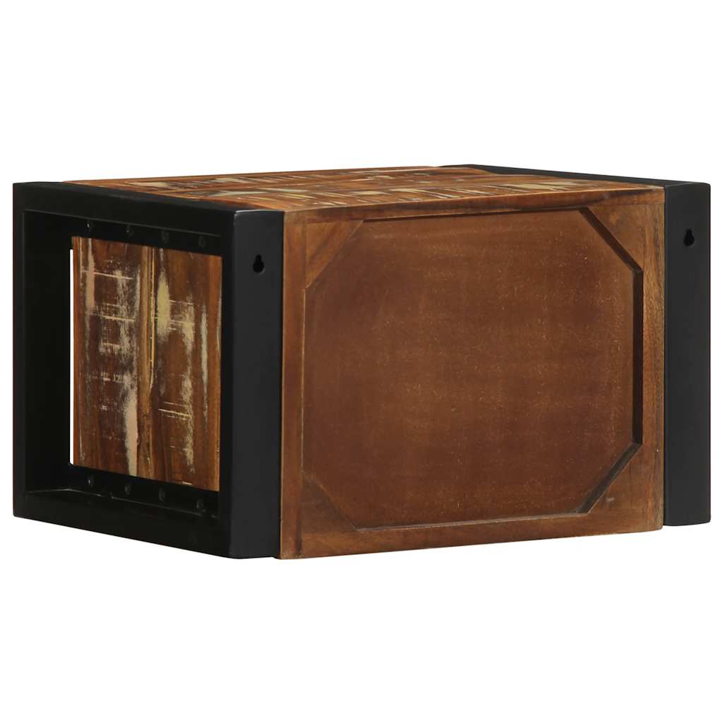 Daudzkrāsains naktsgaldiņš 40x35x25cm no pārstrādāta masīvkoka
