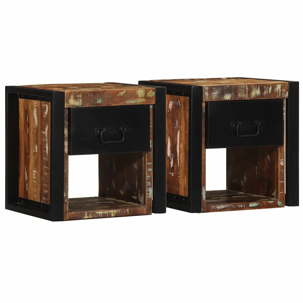 Bedside cabinets, 2 pcs., multicolored, 40x35x40cm