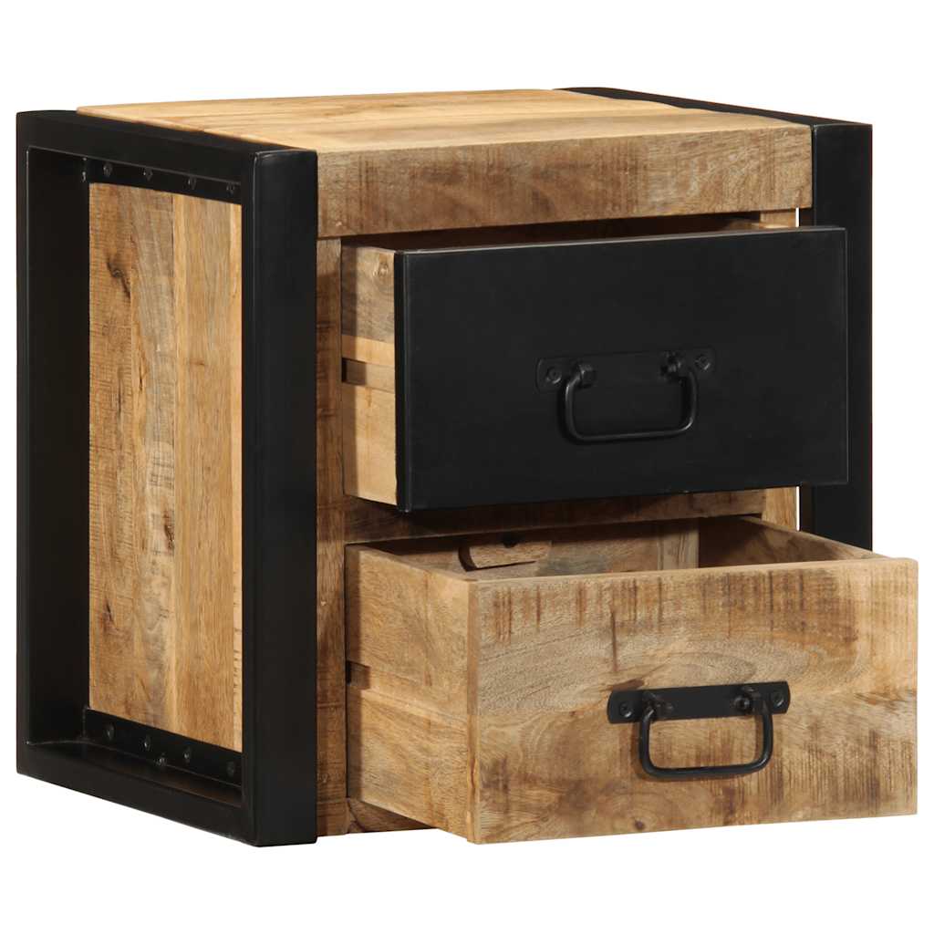 lovos spintelės 2 vnt 40x35x40cm masyvo neapdoroto medžio mango