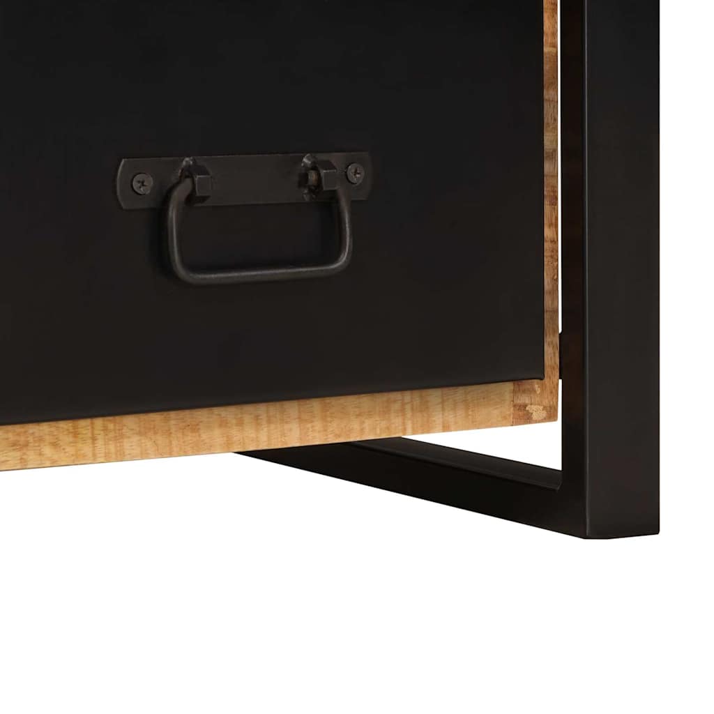 Chair Stand with Drawer Brown Solid Mango Wood