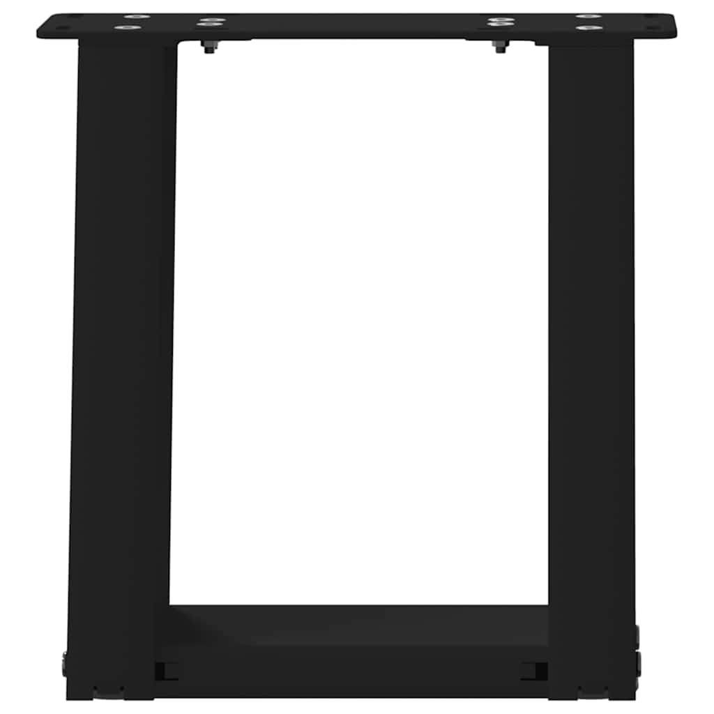 Kafijas galdiņa kājas, 2 gab., melnas, 30x(30-31) cm, tērauds, U veida