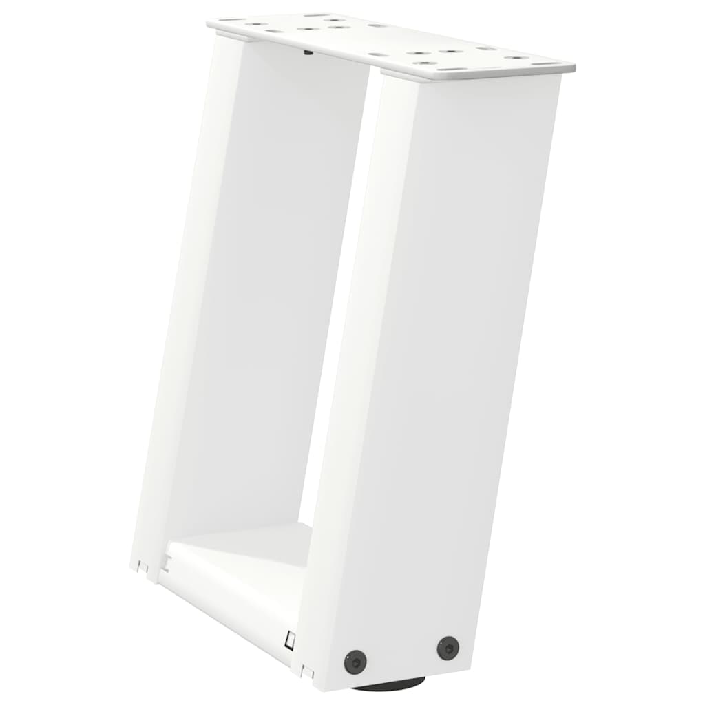 Kavos staliuko kojelės, 2 vnt., baltos, 30x(30-31) cm, plienas, U formos