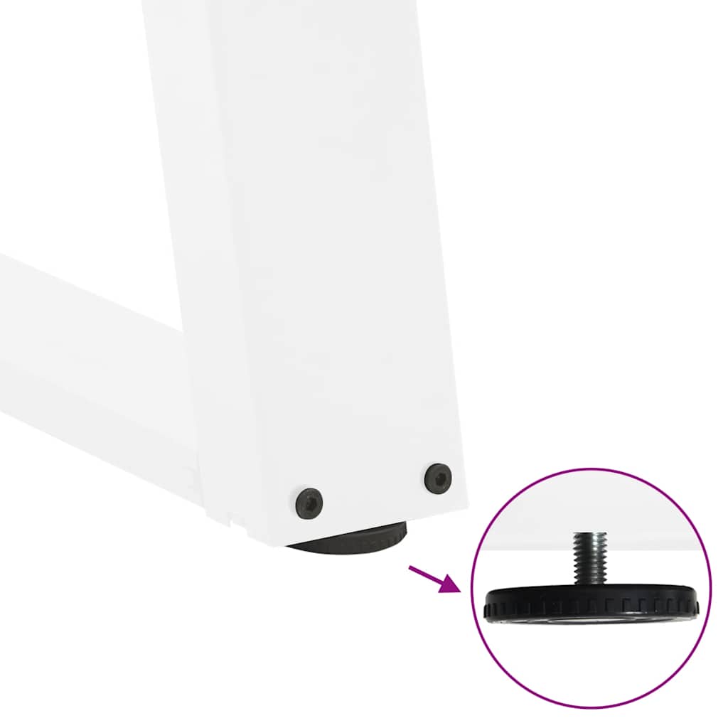 Kavos staliuko kojelės, 2 vnt., baltos, 30x(30-31) cm, plienas, U formos