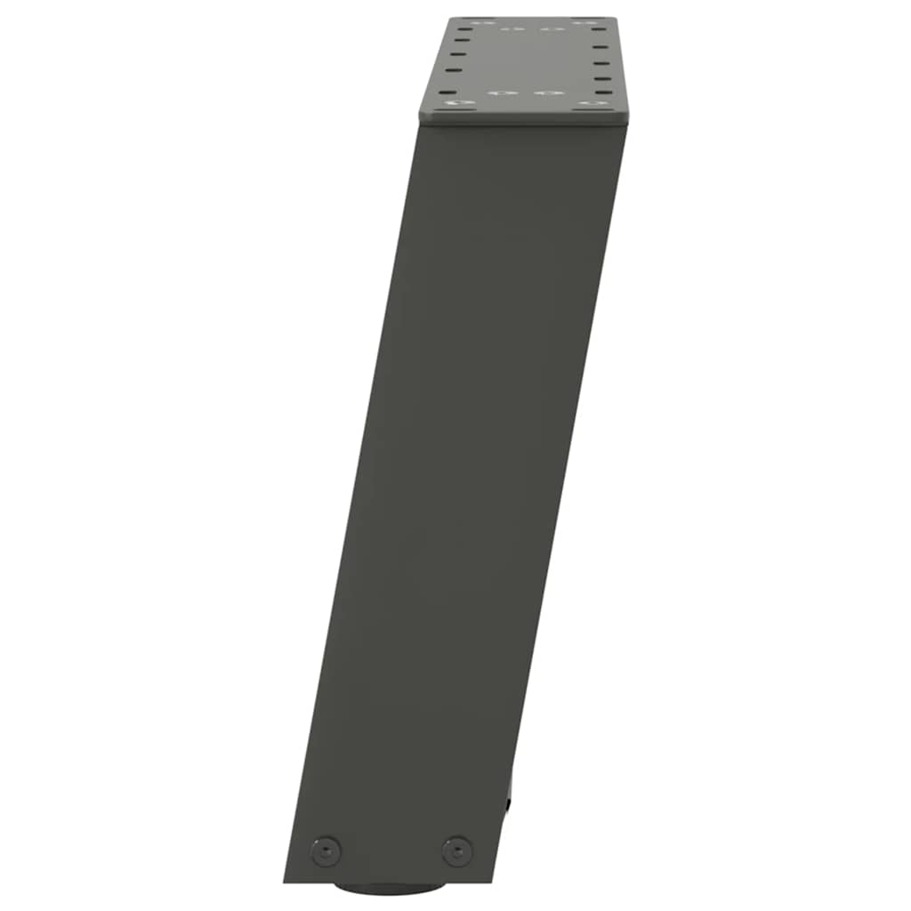 Kavos staliuko kojelės, 2 vnt., antracito spalvos, 40x(30-31) cm, plienas, U formos