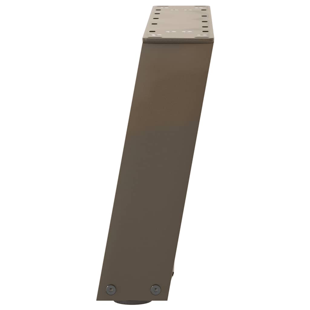 Kavos staliuko kojelės, U formos, 2 vnt., natūralus plienas, 40x(30-31) cm, plienas