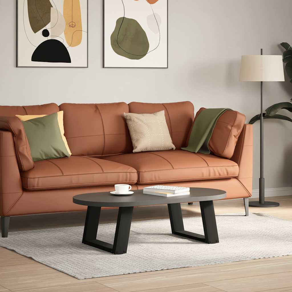 Kavos staliuko kojelės, 2 vnt., juodos, 50x(30-31) cm, plienas, U formos