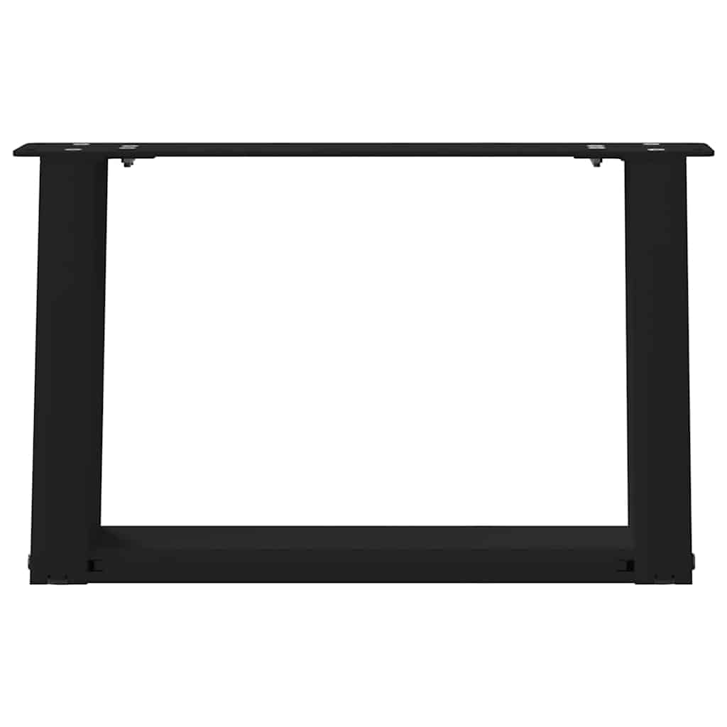 Kavos staliuko kojelės, 2 vnt., juodos, 50x(30-31) cm, plienas, U formos