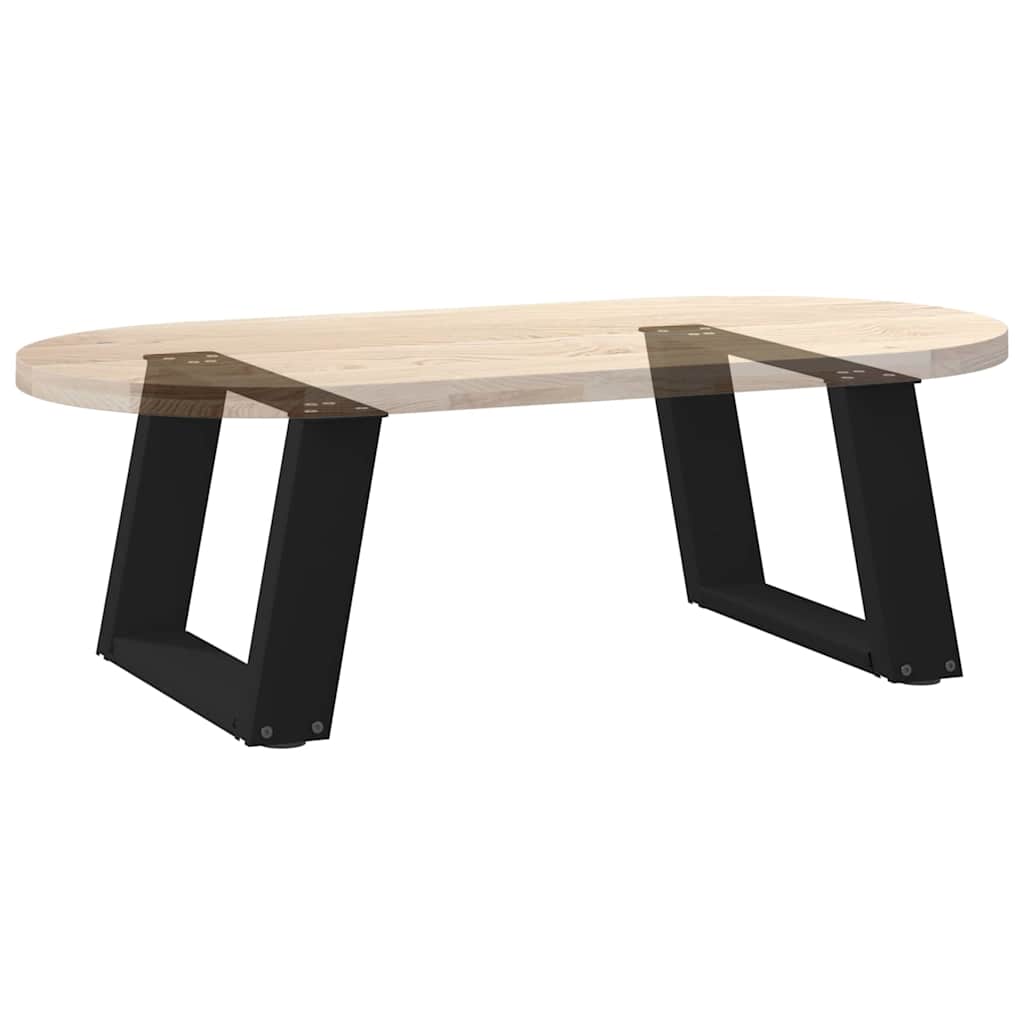 Kavos staliuko kojelės, 2 vnt., juodos, 50x(30-31) cm, plienas, U formos
