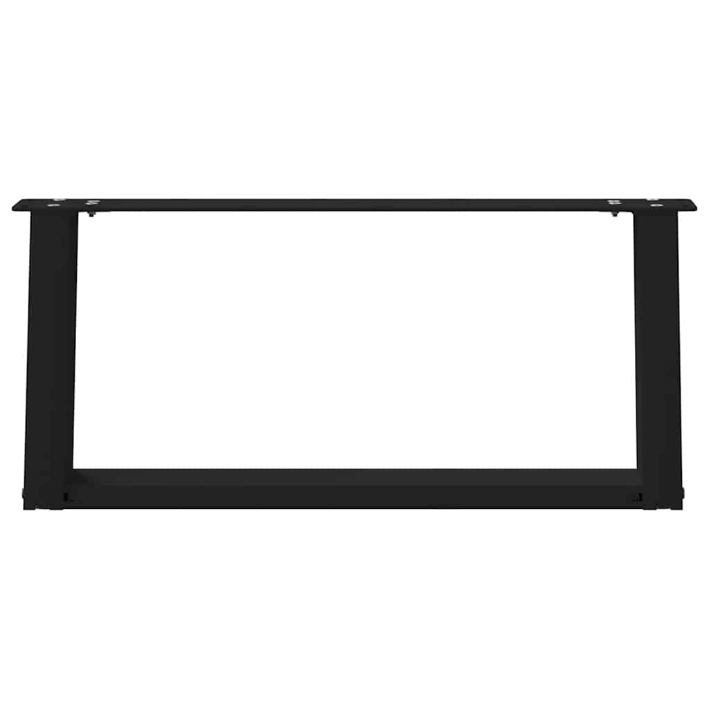 Kavos staliuko kojelės, 2 vnt., juodos, 60x(30-31) cm, plienas, U formos