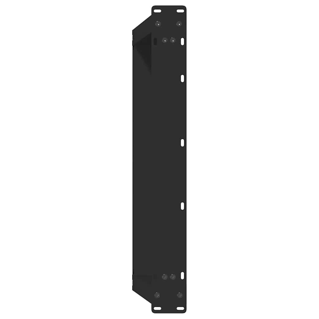 Kavos staliuko kojelės, 2 vnt., juodos, 60x(30-31) cm, plienas, U formos