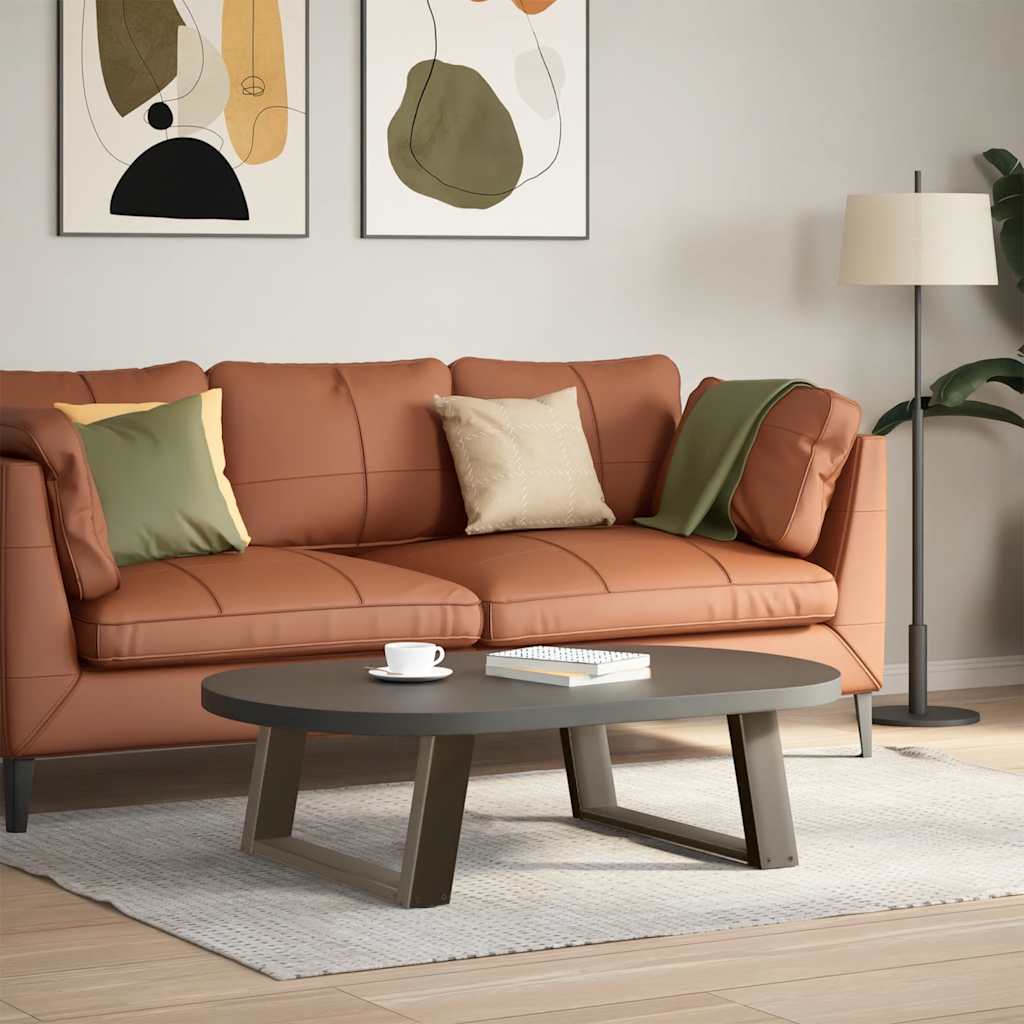 Kafijas galdiņa kājas, U veida, 2 gab., dabīgais tērauds, 70x(30-31) cm, tērauds