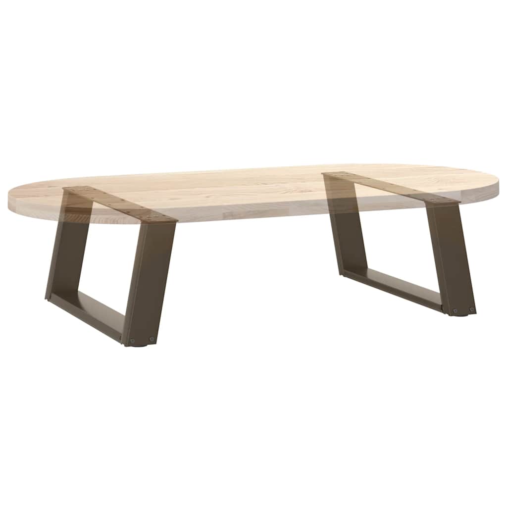 Kafijas galdiņa kājas, U veida, 2 gab., dabīgais tērauds, 70x(30-31) cm, tērauds