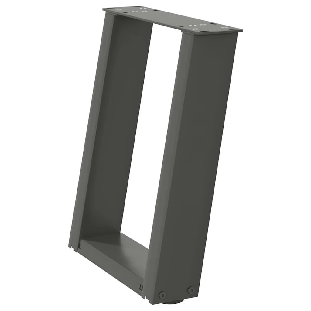 Kavos staliuko kojelės, 2 vnt., antracito spalvos, 28x(42-43) cm, plienas