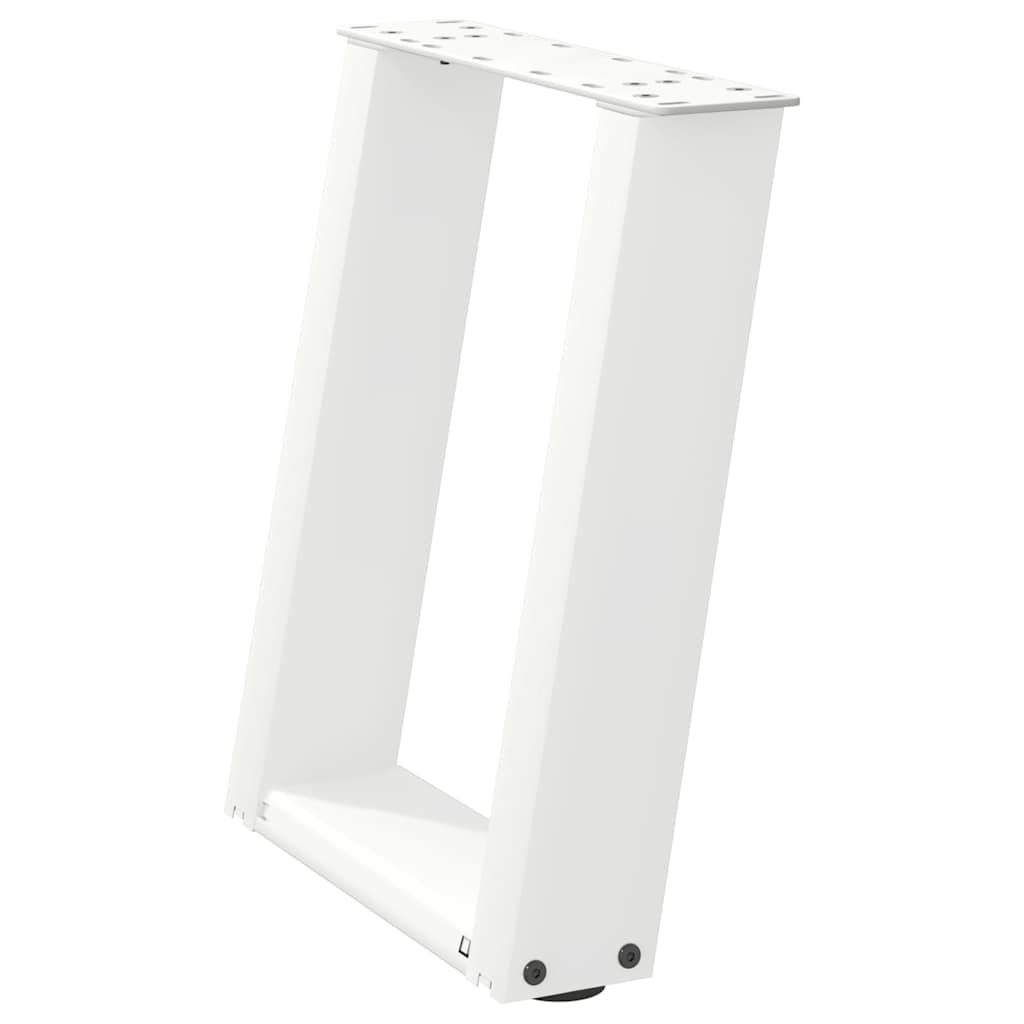 Kavos staliuko kojelės, 2 vnt., baltos, 38x(42-43) cm, plienas, U formos