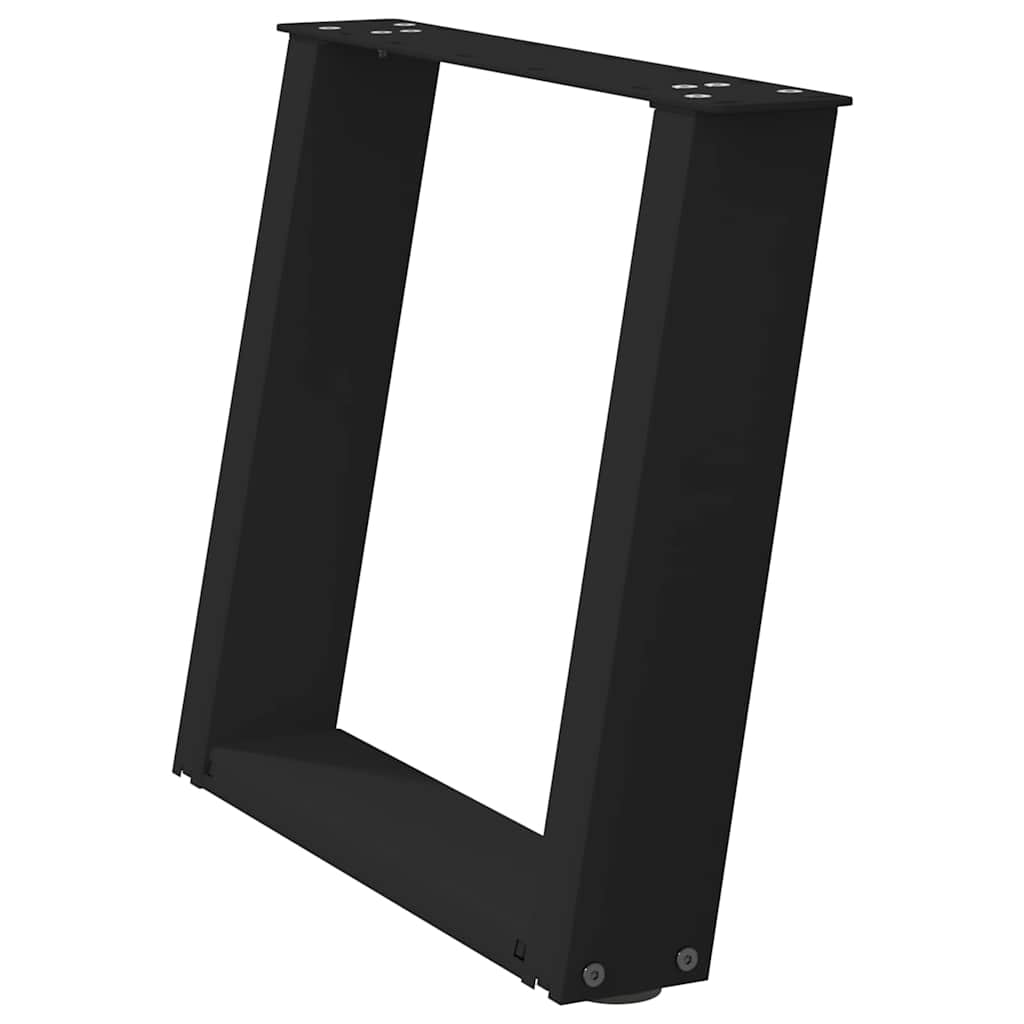 Kafijas galdiņa kājas, 2 gab., melnas, 50x(42-43) cm, tērauds, U veida