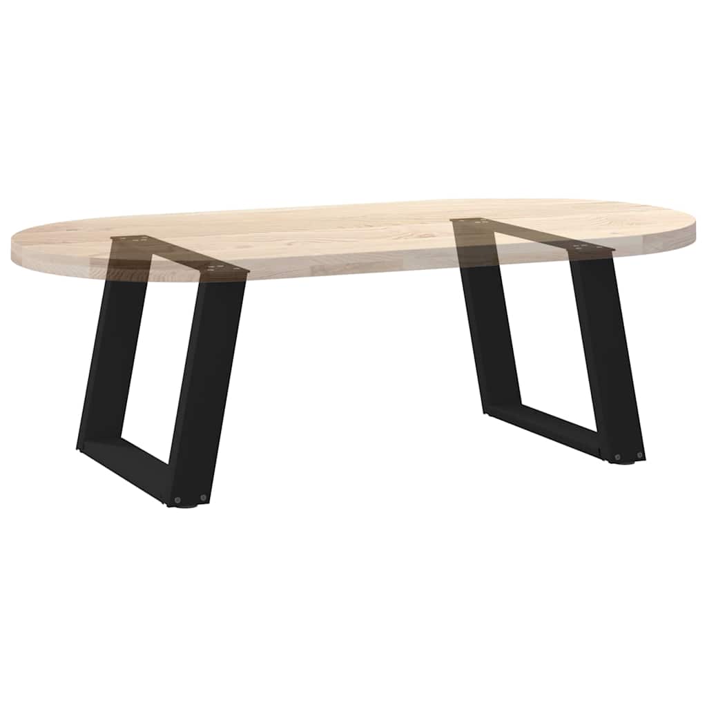 Kafijas galdiņa kājas, 2 gab., melnas, 50x(42-43) cm, tērauds, U veida