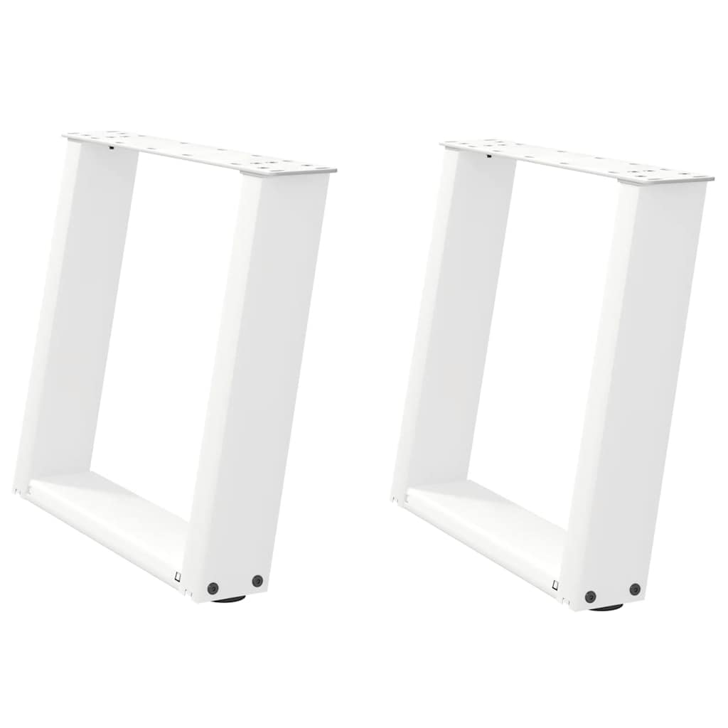 Coffee table legs, 2 pcs., white, 50x(42-43) cm, steel, U-shaped