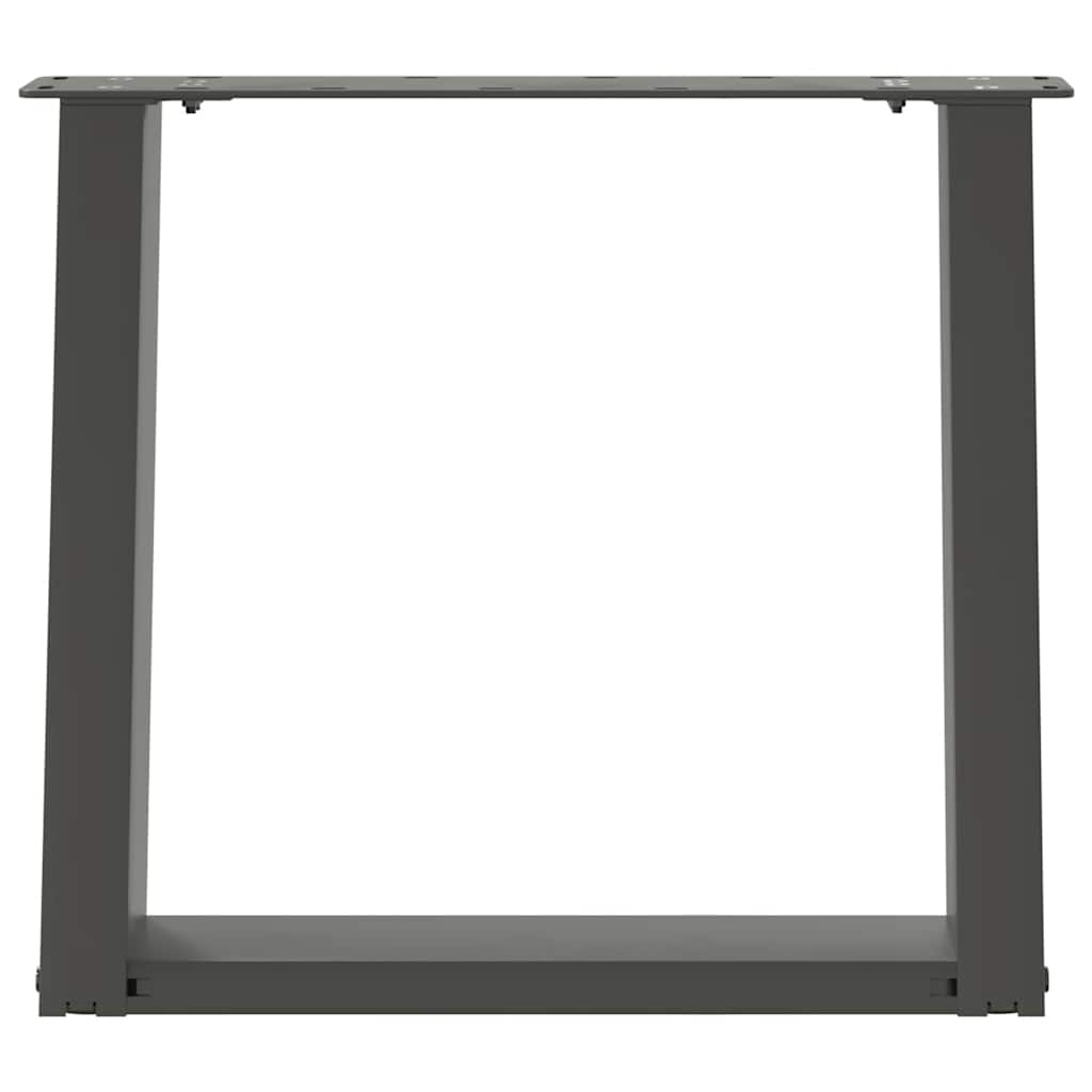 Kavos staliuko kojelės, 2 vnt., antracito spalvos, 50x(42-43) cm, plienas