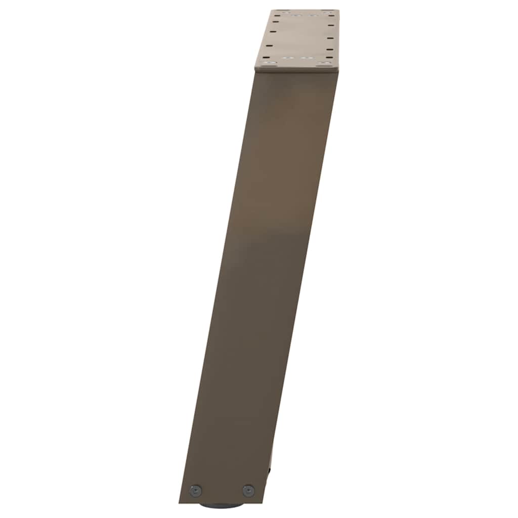 Kafijas galdiņa kājas, U veida, 2 gab., dabīgais tērauds, 70x(42-43) cm, tērauds