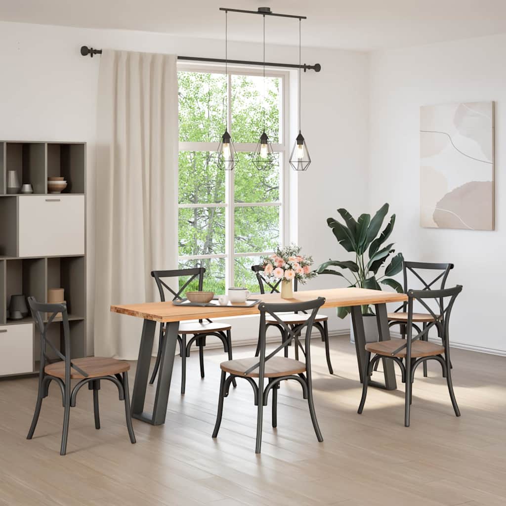 Console table legs, U-shaped, 2 pcs, anthracite, 28x(72-73) cm, steel