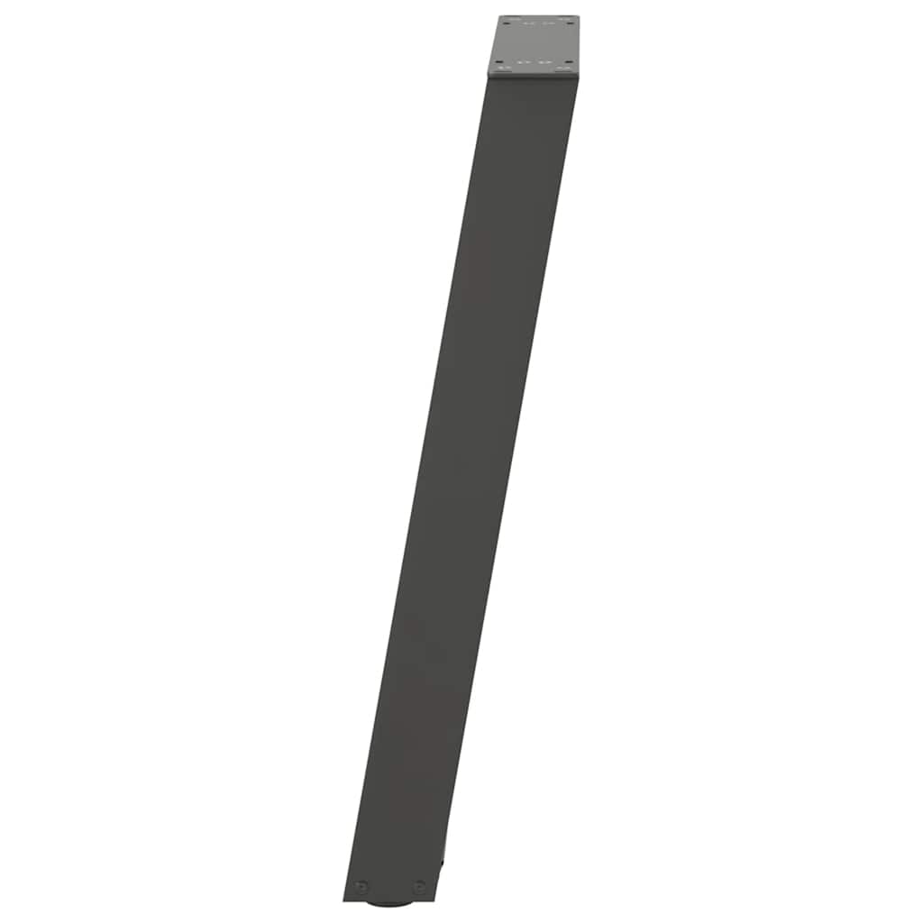 Console table legs, U-shaped, 2 pcs, anthracite, 28x(72-73) cm, steel