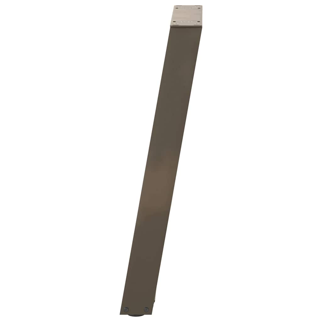 Konsoļu galda kājas, U veida, 2 gab., dabīgā tērauda, 28x(72-73) cm, tērauds