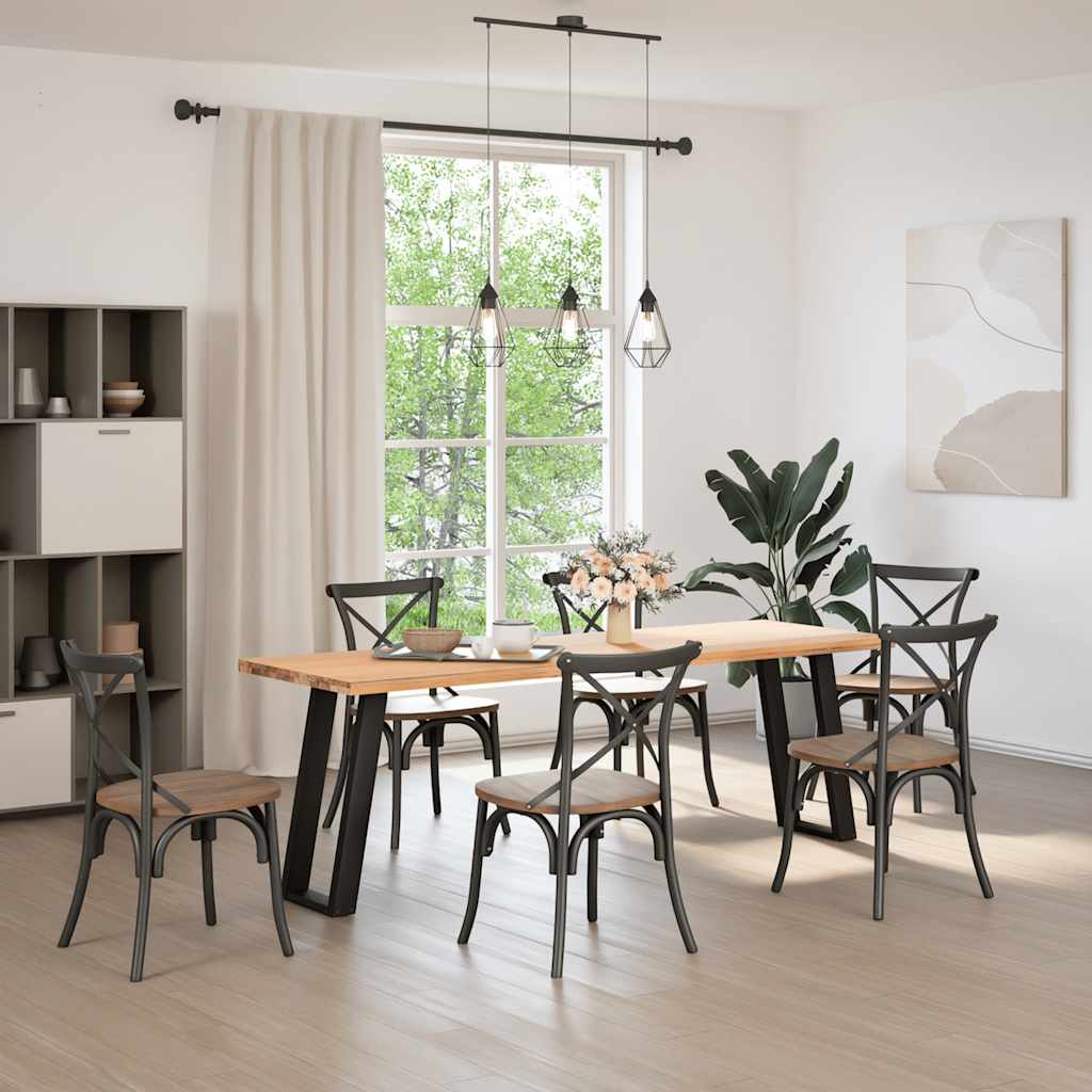 Konsolinio staliuko kojelės, U formos, 2 vnt., juodos, 38x(72-73) cm, plienas
