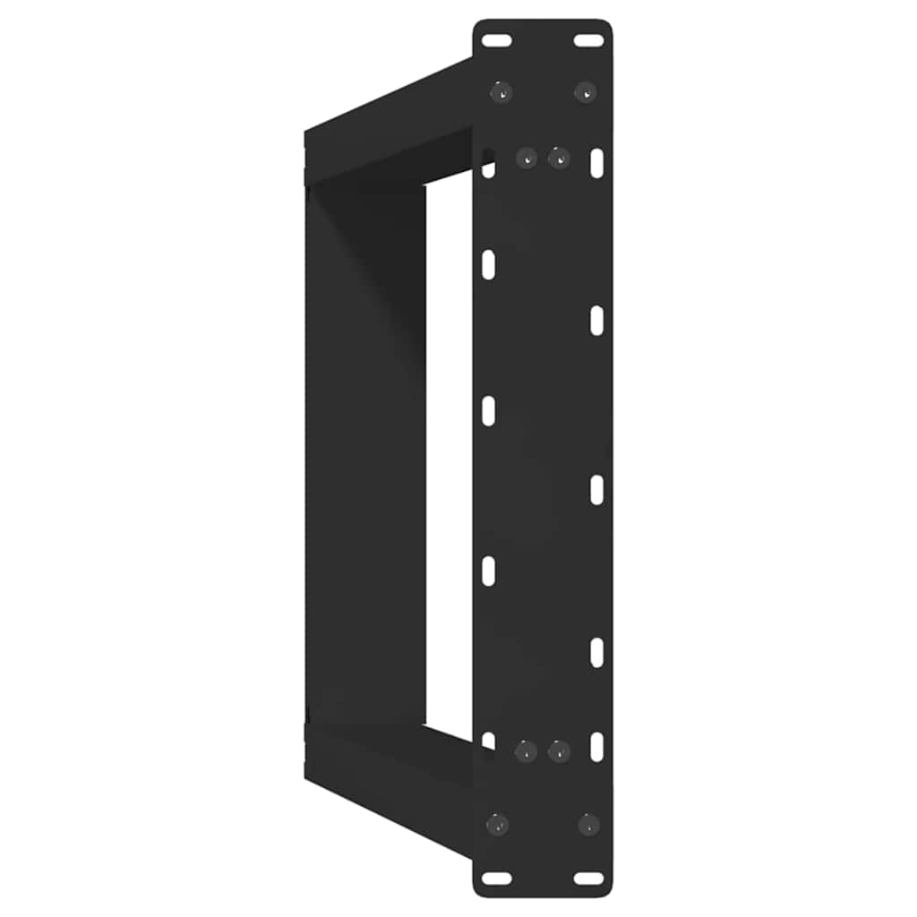 Konsolinio staliuko kojelės, U formos, 2 vnt., juodos, 38x(72-73) cm, plienas