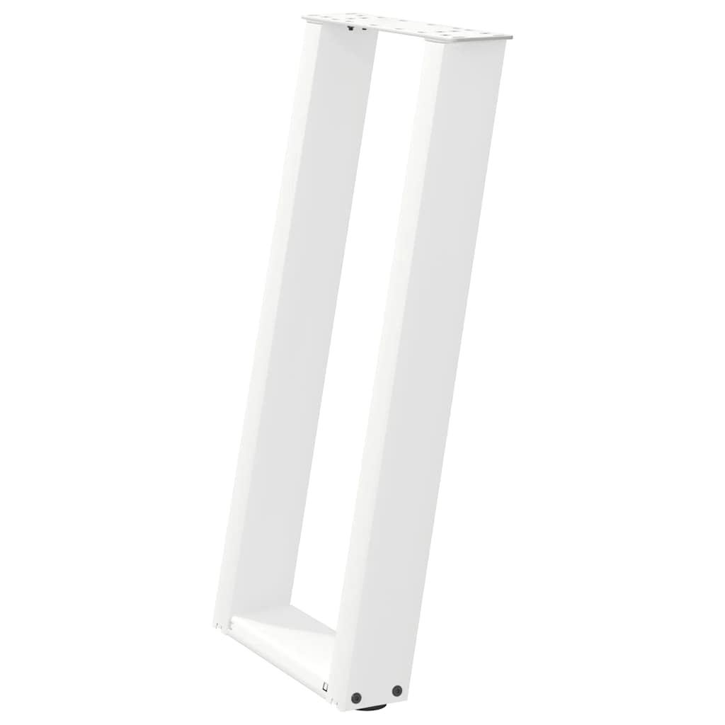 Konsolinio stalo kojelės, U formos, 2 vnt., baltos, 38x(72-73) cm, plienas