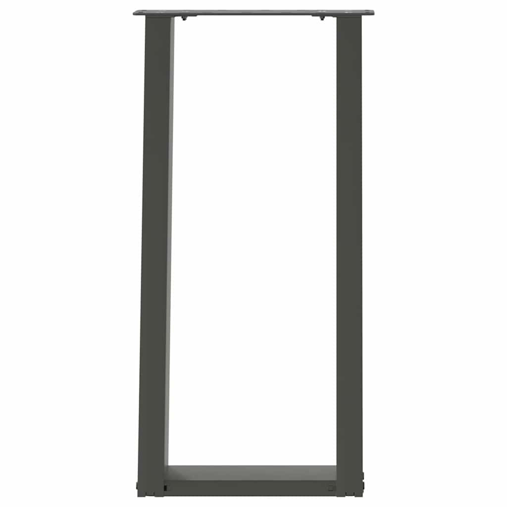 Konsolinio stalo kojos, U formos, 2 vnt., antracito spalvos, 38x(72-73) cm, plienas