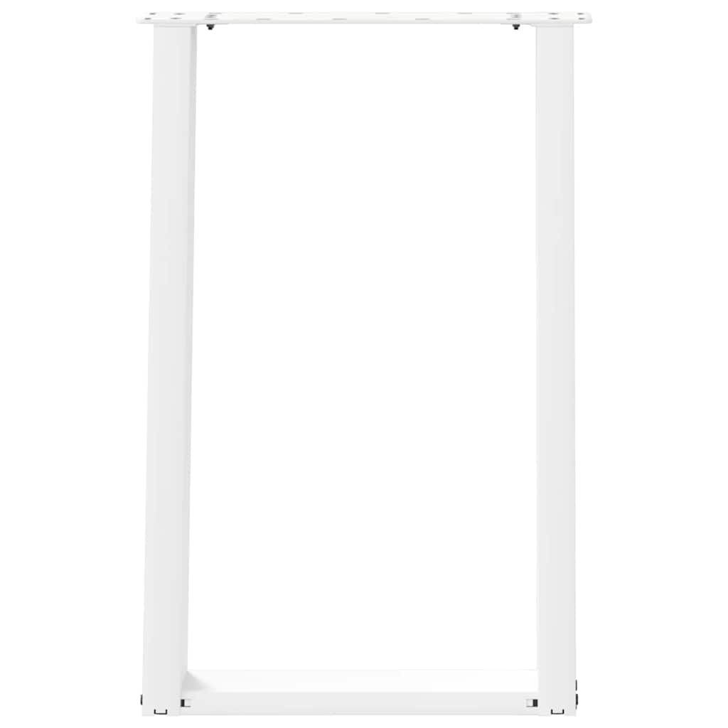 Valgomojo stalo kojelės, 2 vnt., baltos, 50x(72-73) cm, plienas, U formos