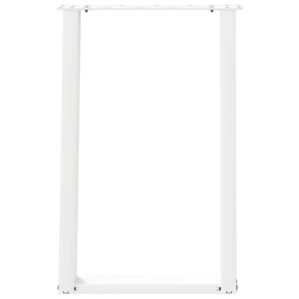 Valgomojo stalo kojelės, 2 vnt., baltos, 60x(72-73) cm, plienas, U formos