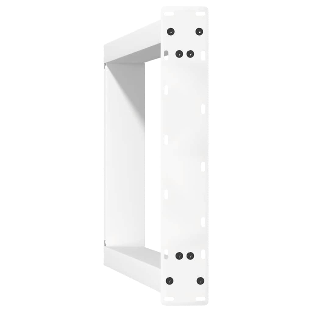 Valgomojo stalo kojelės, 2 vnt., baltos, 60x(72-73) cm, plienas, U formos