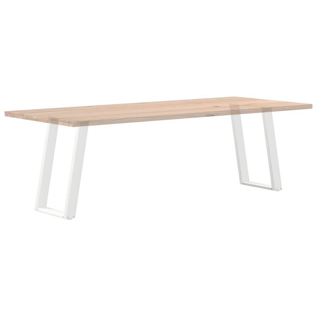 Valgomojo stalo kojelės, 2 vnt., baltos, 60x(72-73) cm, plienas, U formos