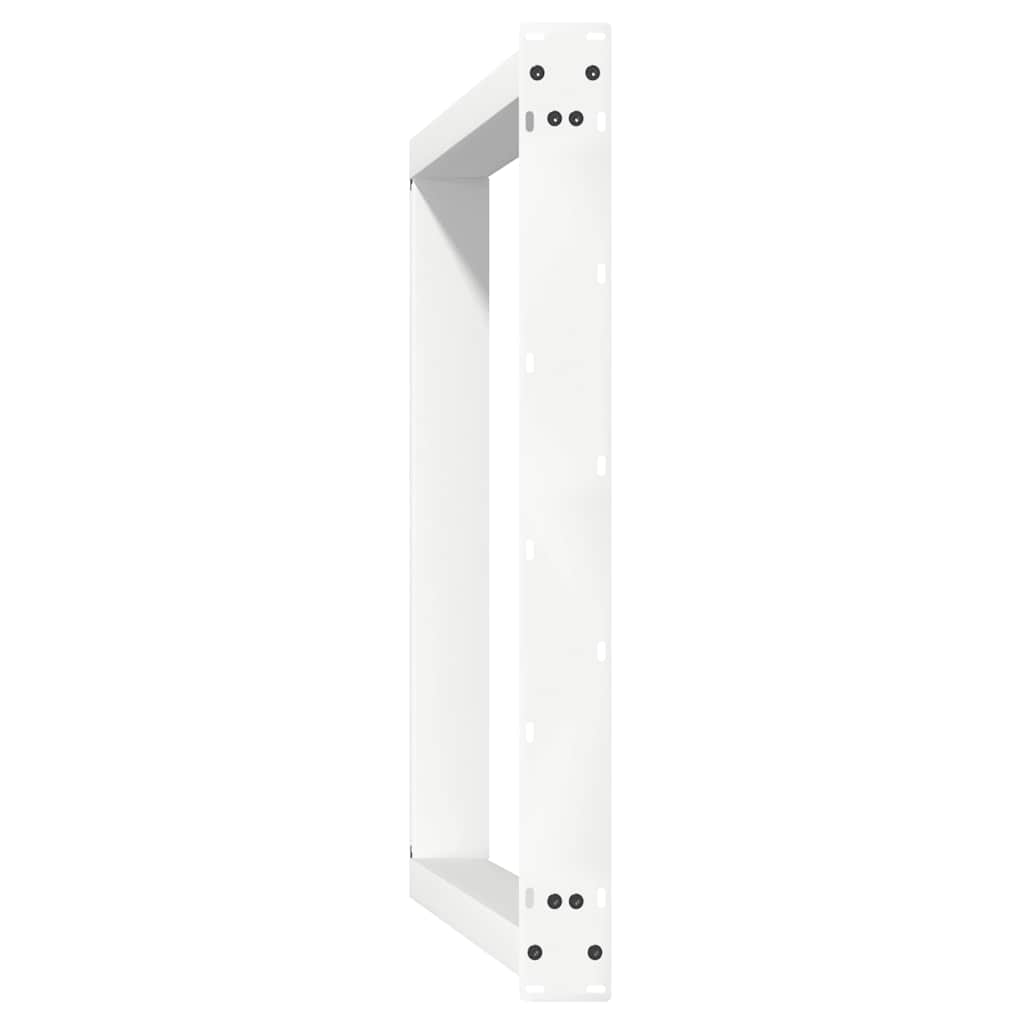 Valgomojo stalo kojelės, 2 vnt., baltos, 90x(72-73) cm, plienas, U formos