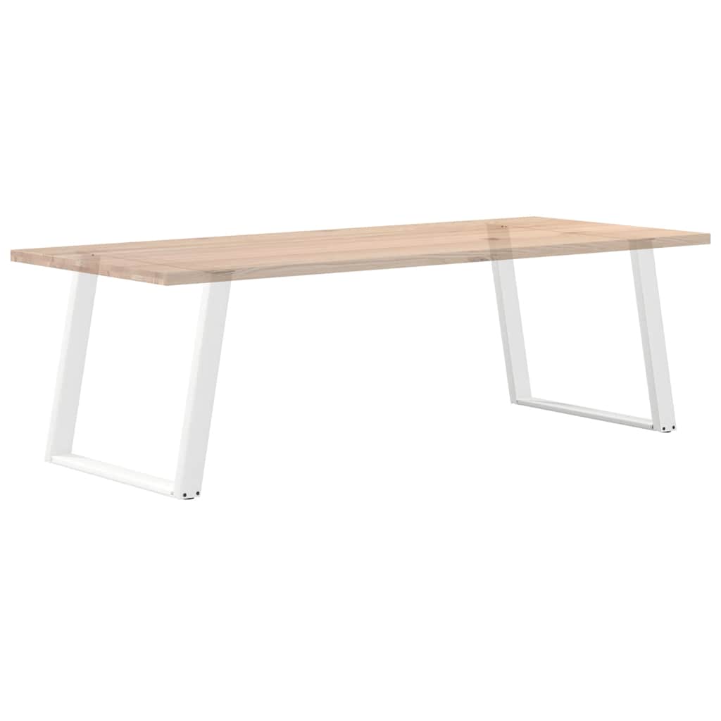 Valgomojo stalo kojelės, 2 vnt., baltos, 90x(72-73) cm, plienas, U formos