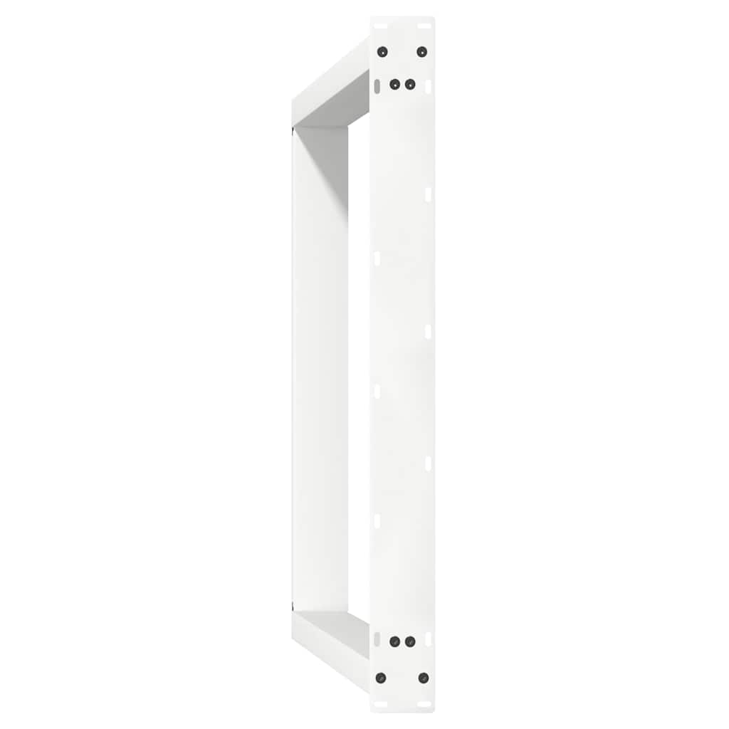 Valgomojo stalo kojelės, 2 vnt., baltos, 100x(72-73) cm, plienas, U formos