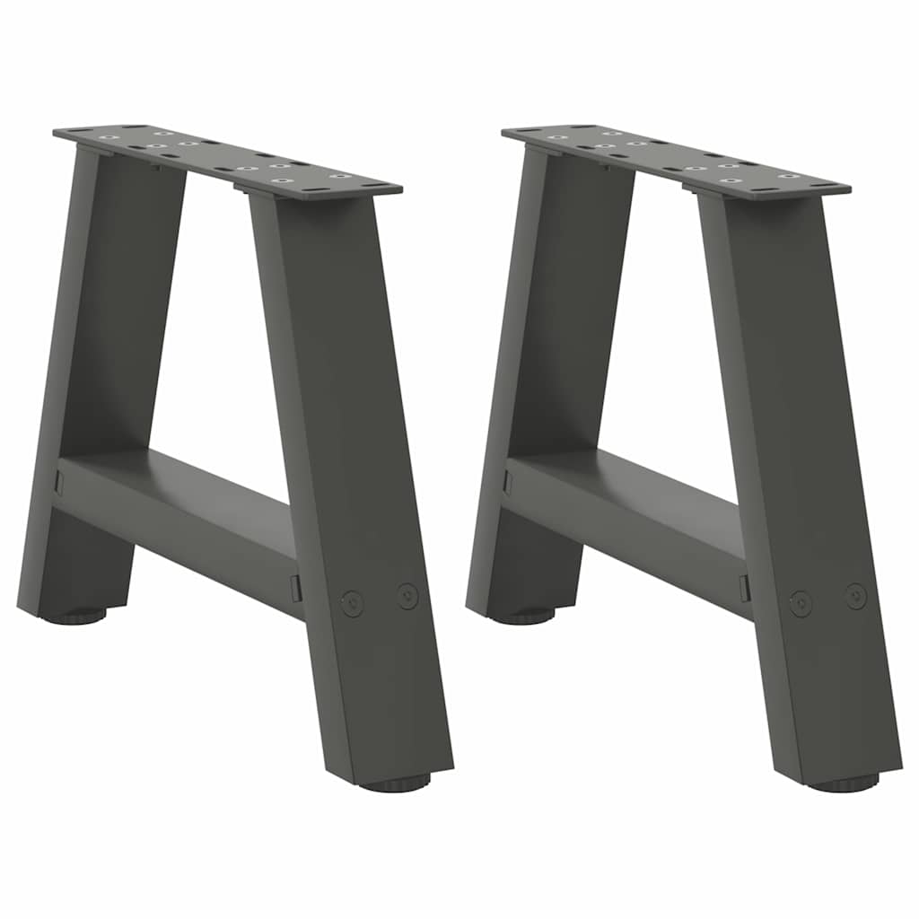 Kavos staliuko kojelės, 2 vnt., antracito spalvos, 30x(30-31) cm, plienas