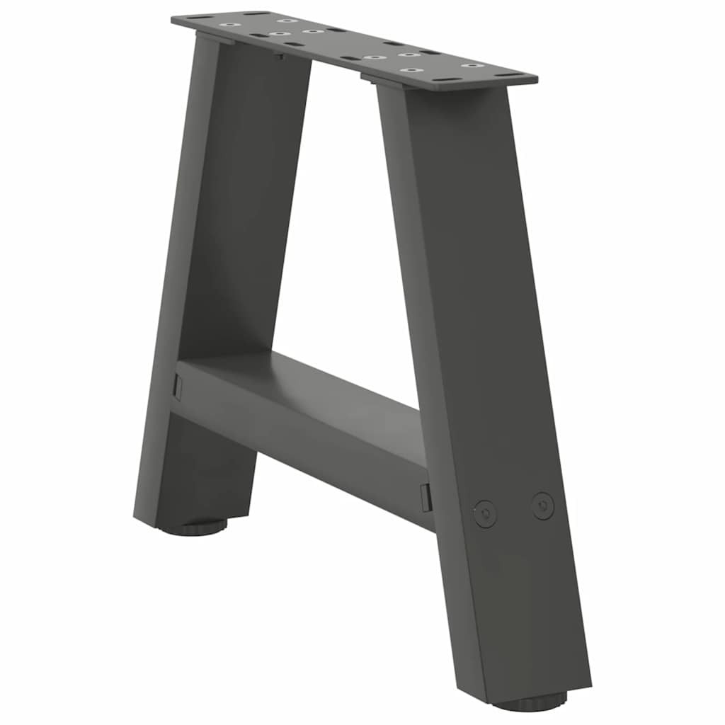 Kavos staliuko kojelės, 2 vnt., antracito spalvos, 30x(30-31) cm, plienas