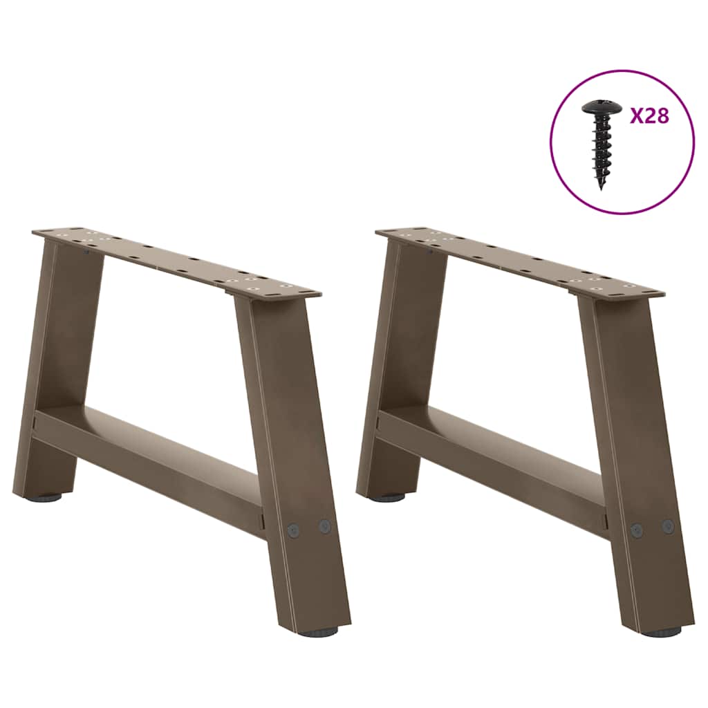 Coffee Table Legs, A-shaped, 2 pcs, 60x(30-31) cm, Steel