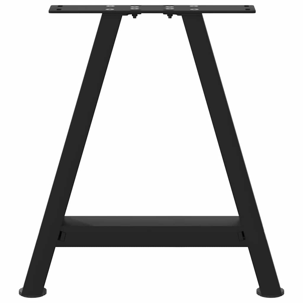 Kavos staliuko kojelės, A formos, 2 vnt., juodos, 50x(42-43) cm, plienas