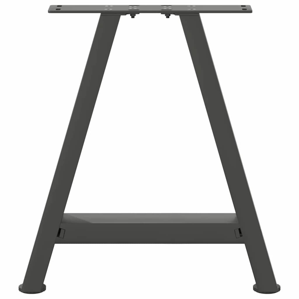 Kavos staliuko kojelės, 2 vnt., antracito spalvos, 50x(42-43) cm, plienas