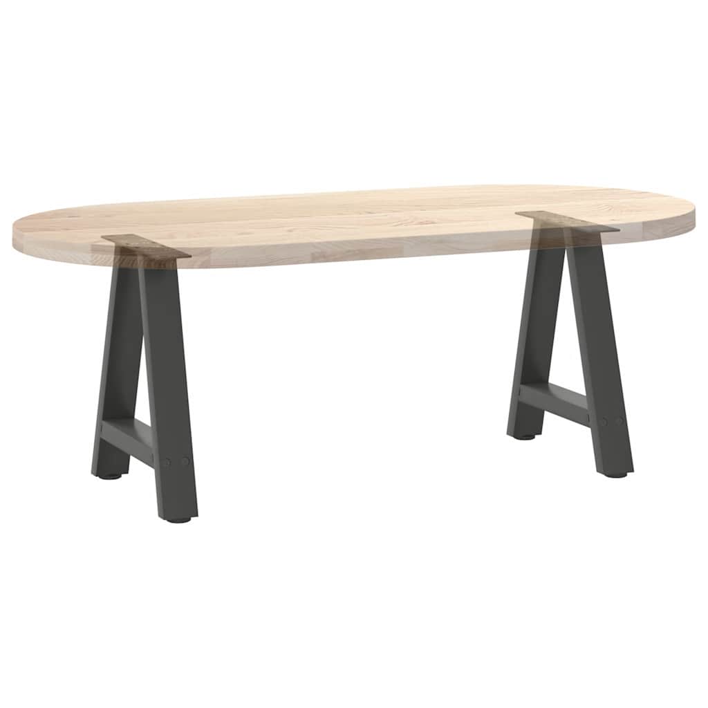 Kavos staliuko kojelės, 2 vnt., antracito spalvos, 50x(42-43) cm, plienas